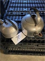 2 Aluminum Teapots