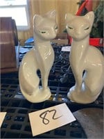 2 Cat Figurines