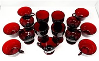 Ruby Glass Set w/Goblets