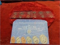1991 -Uncirculated US mint coin set.