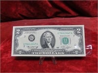 1976-$2 dollar Bicentennial US bank note.