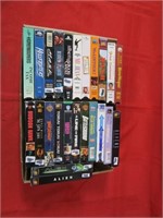 VHS movie cassette lot.