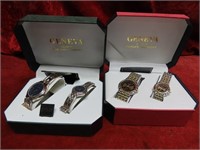 (2)Unused Geneva Men's & ladies watches.