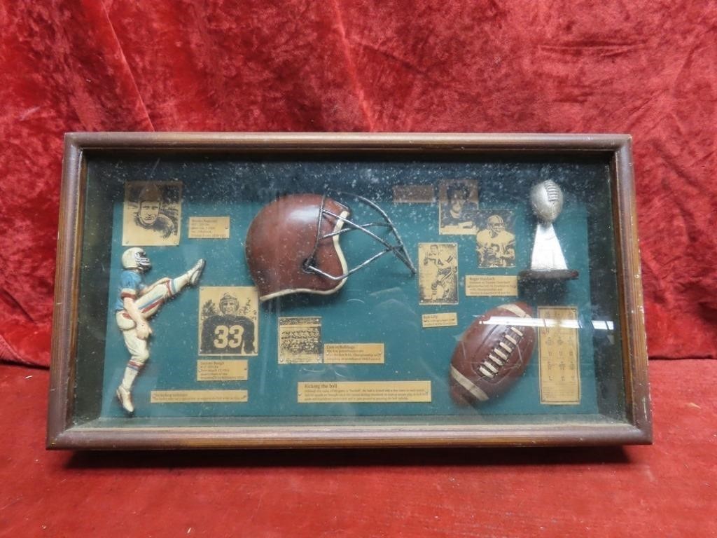 NFL football shadow box display.