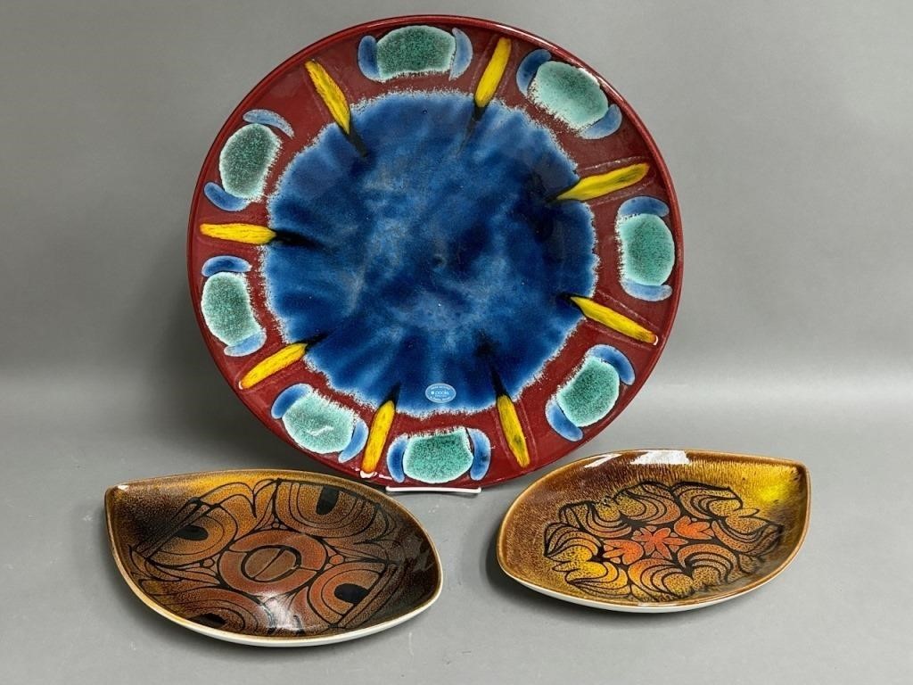 Trio of Poole Pottery Plates