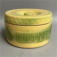 Stoneware Butter Crock w/ Lid, as Shown
