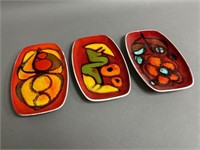Trio of Poole Pottery Platters