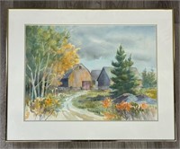 Framed Watercolor, Signed Sylvia Garay