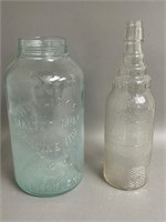 Two Vintage Glass Bottles