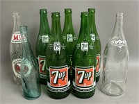 Collection of Vintage Soda Pop Bottles