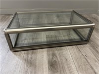 Brushed Metal Counter Top Glass Display Case