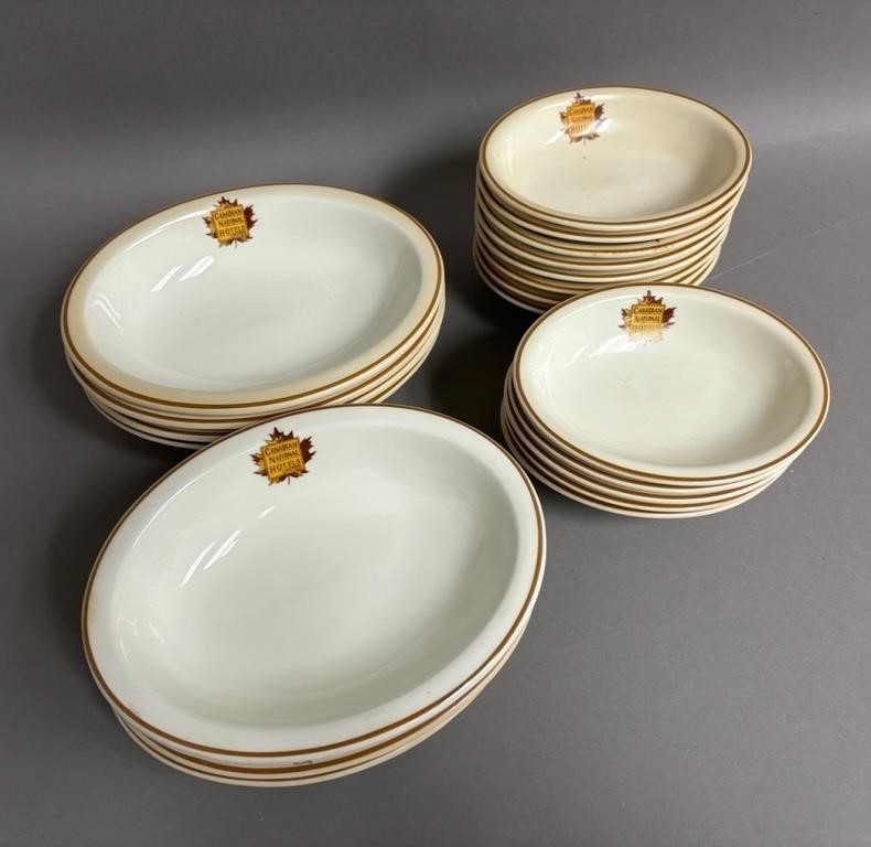 Large and Small Canadian National Hotels Bowls