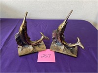 Pair of swordfish bookends #267