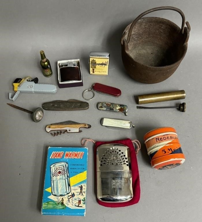 Collection of Pocket Knives and Other Items