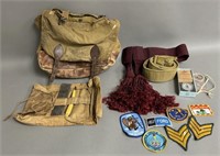 Vintage Camping and Army Gear and Badges