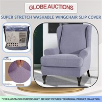 SUPER STRETCH WASHABLE WING CHAIR SLIP COVER