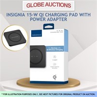 INSIGNIA 15-W QI CHARGING PAD WITH POWER ADAPTER