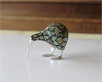 NEW ZEALAND WHAKATURI ABALONE INLAY BIRD