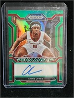 Chris Lykes 2022 Draft Pick PENMANSHIP Auto GREEN