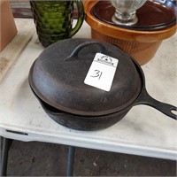 CAST IRON PAN WITH LID