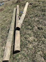 3  11' LONG POLES - APPEAR TO BE PRESSURE TREATED