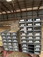 5 SECTION CABINETS WITH PLASTIC  DRAWERS
