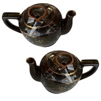 Qty 2 Vintage Japanese Moriage Teapot