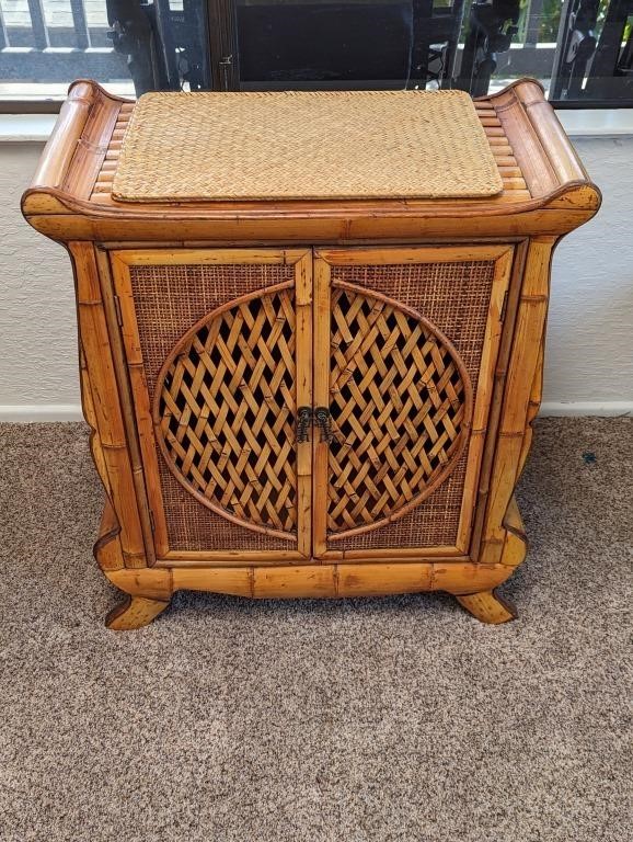 Vintage Bamboo Cabinet