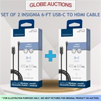 SET OF 2 INSIGNIA 6-FT USB-C TO HDMI CABLE