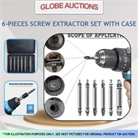 6-PIECES SCREW EXTRACTOR SET WITH CASE