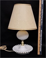 Vintage Milk Glass Lamp-Tested
