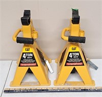 CAT 4 Ton Double Lock Jack Stands x2-Like New