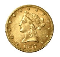 1897 Liberty Head Ten Dollar gold coin