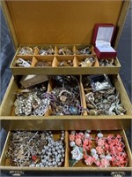 Vintage Jewelry Box and Jewelry