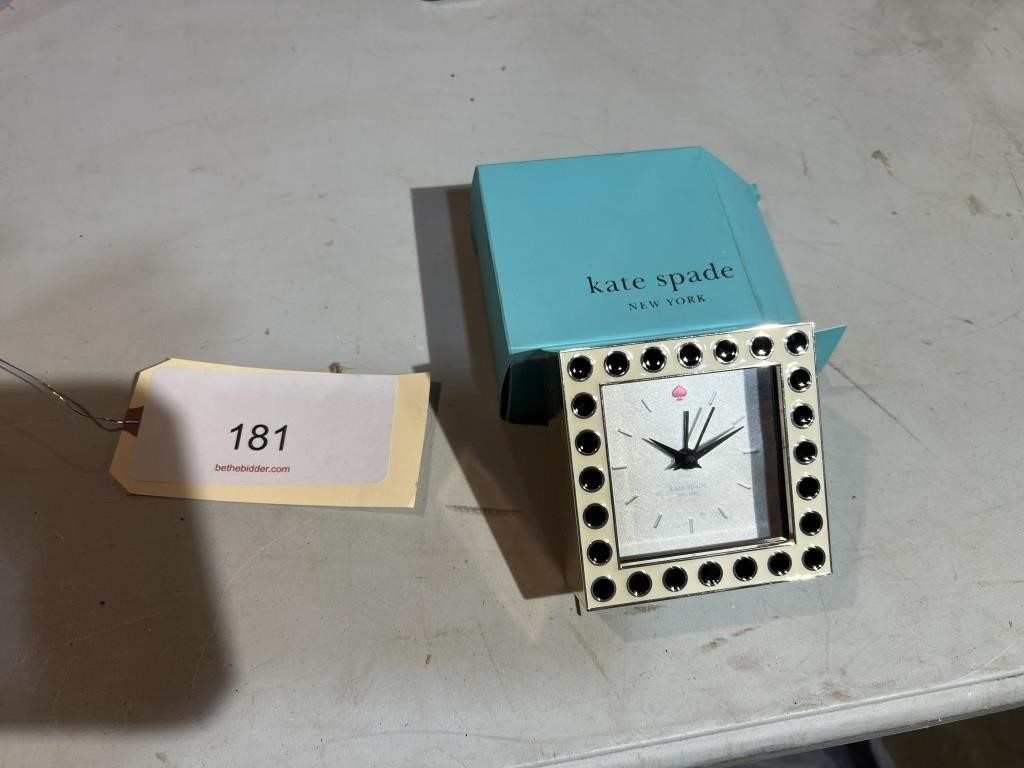 KATE SPADE SILVER PLATED LENOX CLOCK