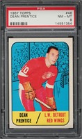 1967 Topps Hockey #46 Dean Prentice PSA 8 NM-MT
