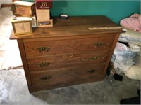 Vintage 3 Drawer Hardwood Chest (40" W)