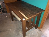 Vintage Oak Library Table (45" Wide)