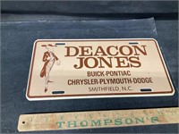Deacon Jones tag Smithfield NC