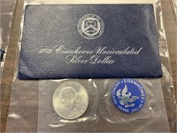1 1972 SILVER EISENHOWER DOLLAR IN PACKAGE /SHIPS