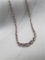 Sterling Silver 18" Heavy Rope Necklace Chain