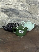 (3) COLLECTION OF THREE VTG. SMALL TEA POTS