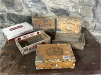 (6) COLLECTION OF OLD CIGAR BOXES
