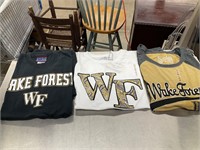 3 Wake Forest shirts