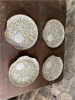 UNIQUE FLORAL PATTERN CHINA SANDWHICH PLATES