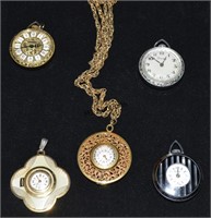 5 Vintage Ladies Pendant Watches As 1 Lot!