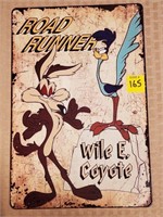 Road Runner Wile E. Coyote Metal Sign