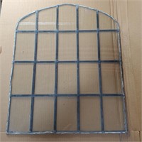 Antique Arched Lead Glass Window