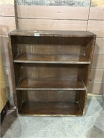 THREE TIERED SOLID WOOD BOOKCASE