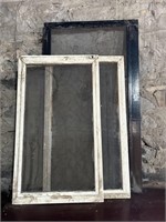 (3) VARIOUS SIZE WINDOW SCREENS WOOD FRAME
